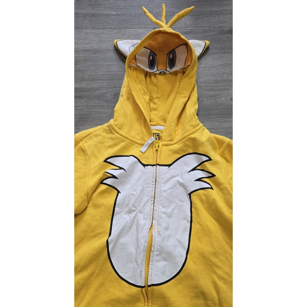 SEGA Sonic The Hedgehog Tails Costume Full Zip Fleece Hoodie Youth Size XL - Picture 3 of 13